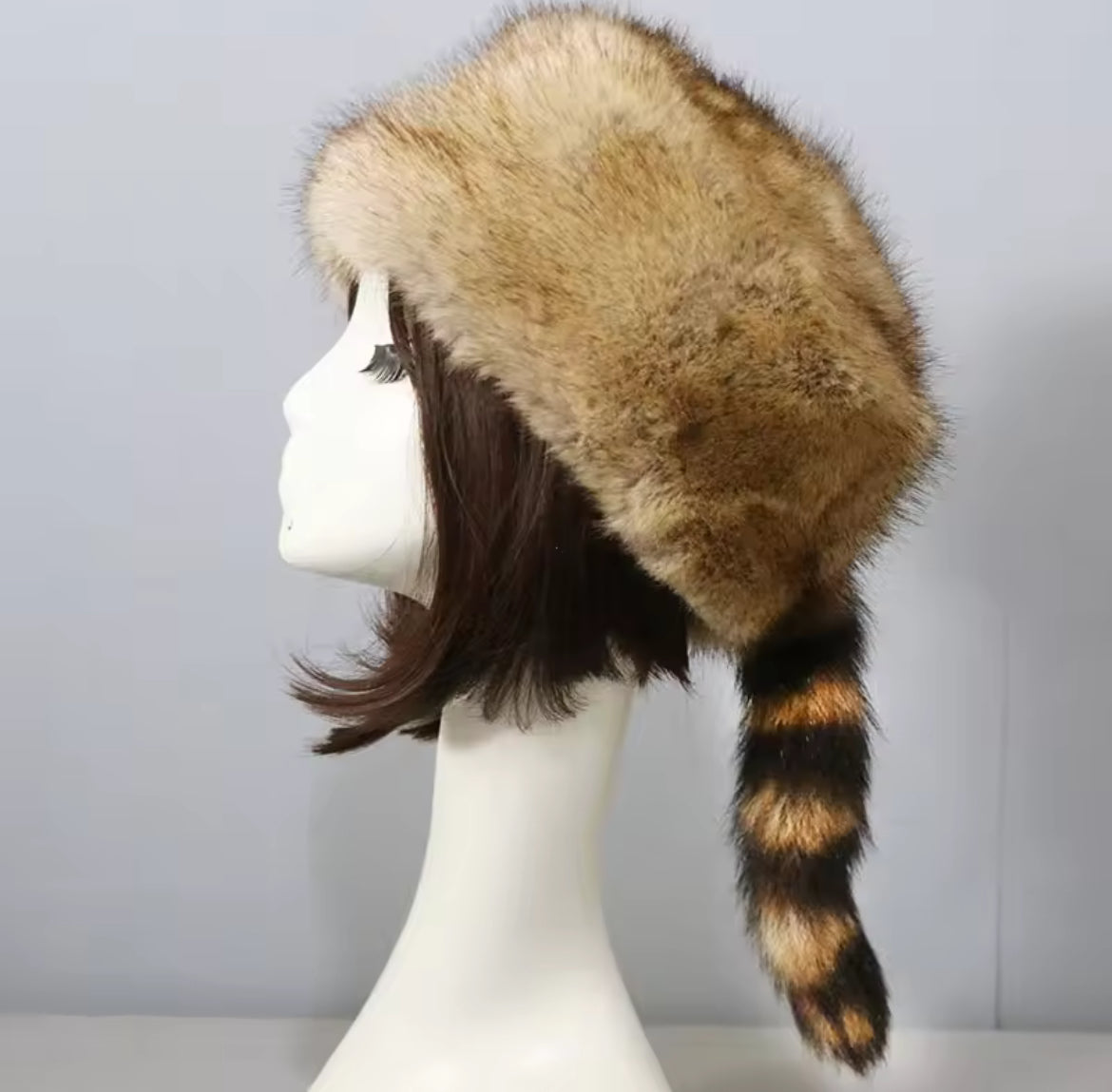 Racoon tail y2k hat