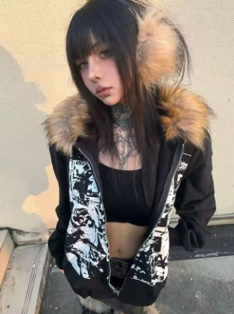 y2k Harajuku Gothic Hoodie