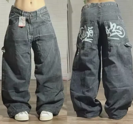 Y2K Harajuku Vintage Hip-hop Popular Casual Wide-leg Pants