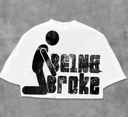 F*ck Being Broke Men's and Women's New Y2k Retro Punk Graphic Print T-Shirt