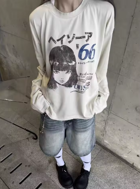 Long Sleeve Harajuku Junk Rock Shirt