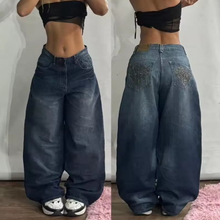 Y2K Harajuku Vintage Hip-hop Popular Casual Wide-leg Pants