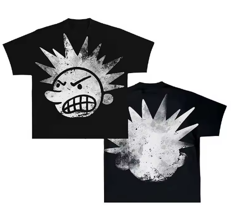 Street wear Y2K Clothing T-shirt Men's printed Hip Hop cartoon Print T-shirt Gothic